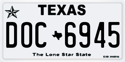 TX license plate DOC6945