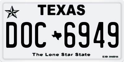 TX license plate DOC6949