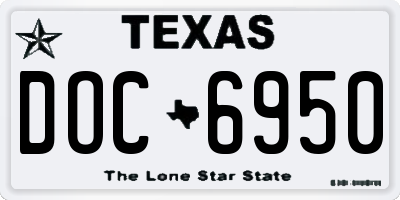 TX license plate DOC6950