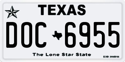 TX license plate DOC6955
