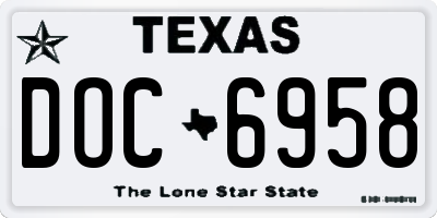 TX license plate DOC6958