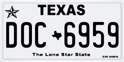 TX license plate DOC6959
