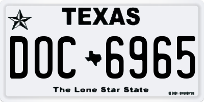 TX license plate DOC6965