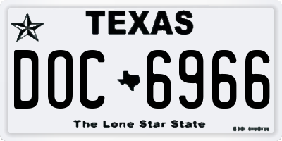 TX license plate DOC6966