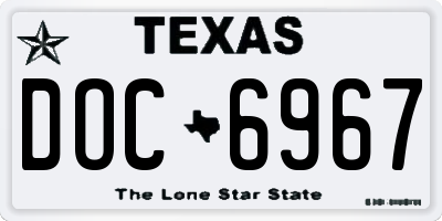 TX license plate DOC6967