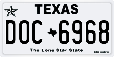 TX license plate DOC6968
