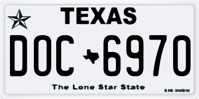 TX license plate DOC6970