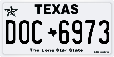 TX license plate DOC6973