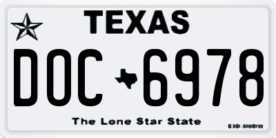 TX license plate DOC6978