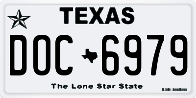 TX license plate DOC6979