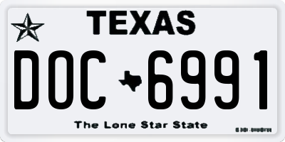 TX license plate DOC6991