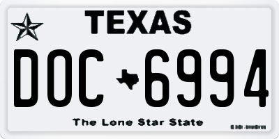TX license plate DOC6994