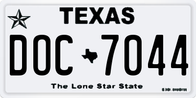 TX license plate DOC7044