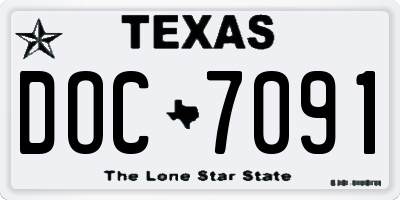 TX license plate DOC7091