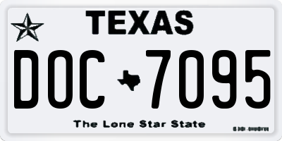 TX license plate DOC7095