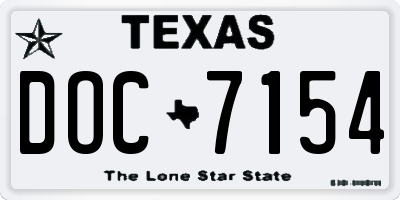 TX license plate DOC7154