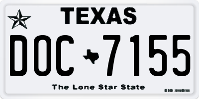 TX license plate DOC7155