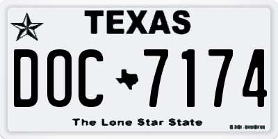 TX license plate DOC7174