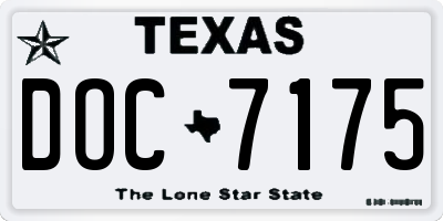 TX license plate DOC7175