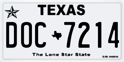 TX license plate DOC7214