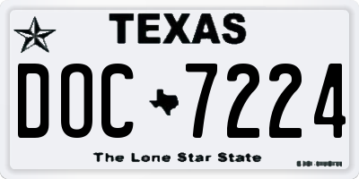 TX license plate DOC7224