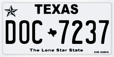 TX license plate DOC7237