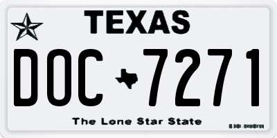 TX license plate DOC7271