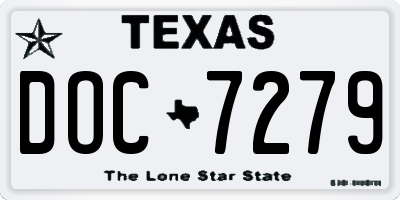 TX license plate DOC7279