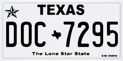 TX license plate DOC7295