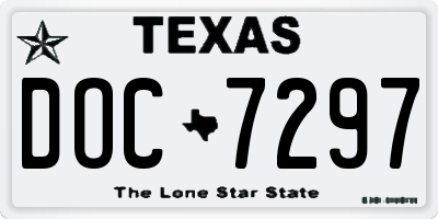 TX license plate DOC7297