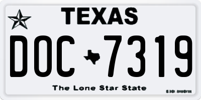 TX license plate DOC7319