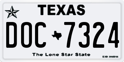 TX license plate DOC7324