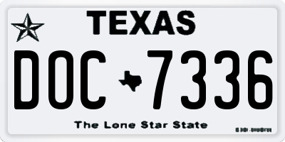 TX license plate DOC7336