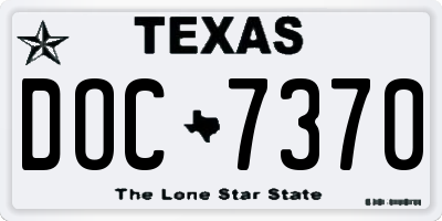 TX license plate DOC7370