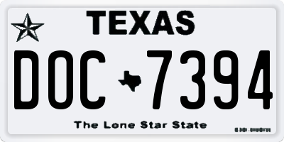 TX license plate DOC7394