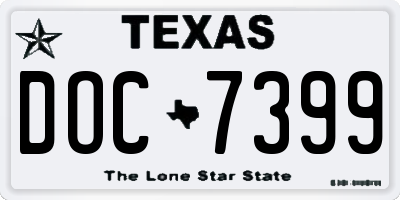 TX license plate DOC7399