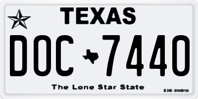 TX license plate DOC7440