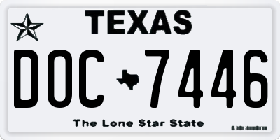 TX license plate DOC7446