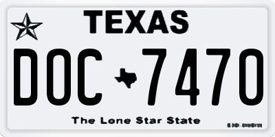 TX license plate DOC7470