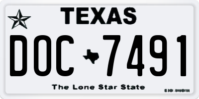 TX license plate DOC7491