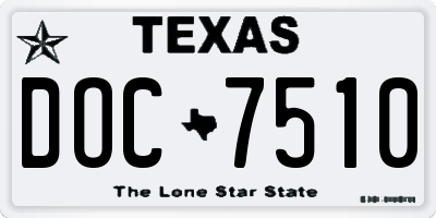 TX license plate DOC7510