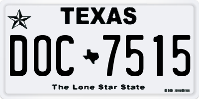 TX license plate DOC7515