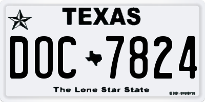 TX license plate DOC7824