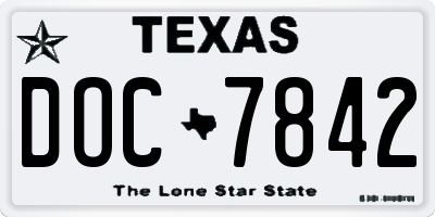 TX license plate DOC7842