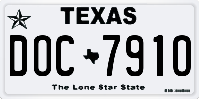 TX license plate DOC7910