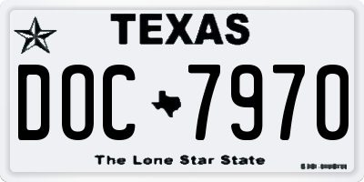 TX license plate DOC7970