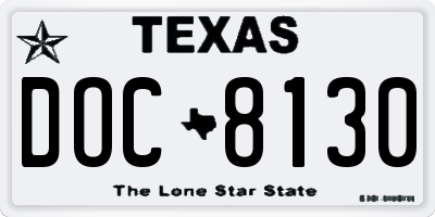 TX license plate DOC8130