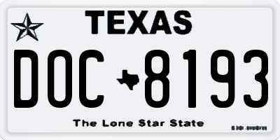 TX license plate DOC8193