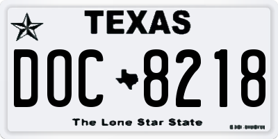 TX license plate DOC8218