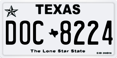 TX license plate DOC8224